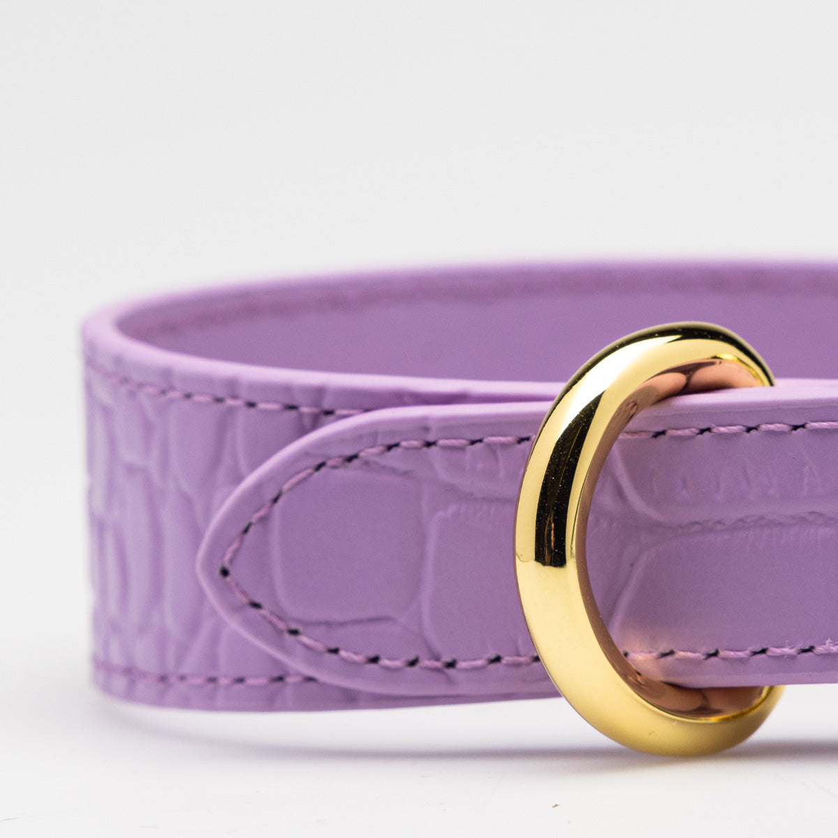 Violet Croco Collar de Perro Delgado