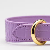 Violet Croco Collar de Perro Delgado